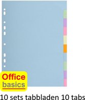 10 x Office Basics Tabbladen - 10 tabs - karton - beschrijfbaar