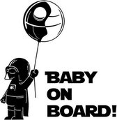 Baby On Board (wit) (20x15cm) Darth Vader JR.