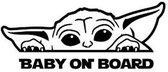 Baby On Board (wit) (20x15cm) Baby Yoda 02