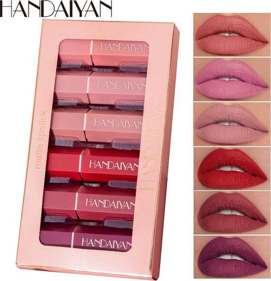 Handaiyan Lipstick Matte - Set van 6 Kleuren