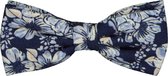 Michaelis strik - navy gebloemd dessin strik wol