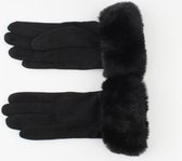 Indini - Handschoenen - Winter - Handschoen - Zwart - Fake Fur