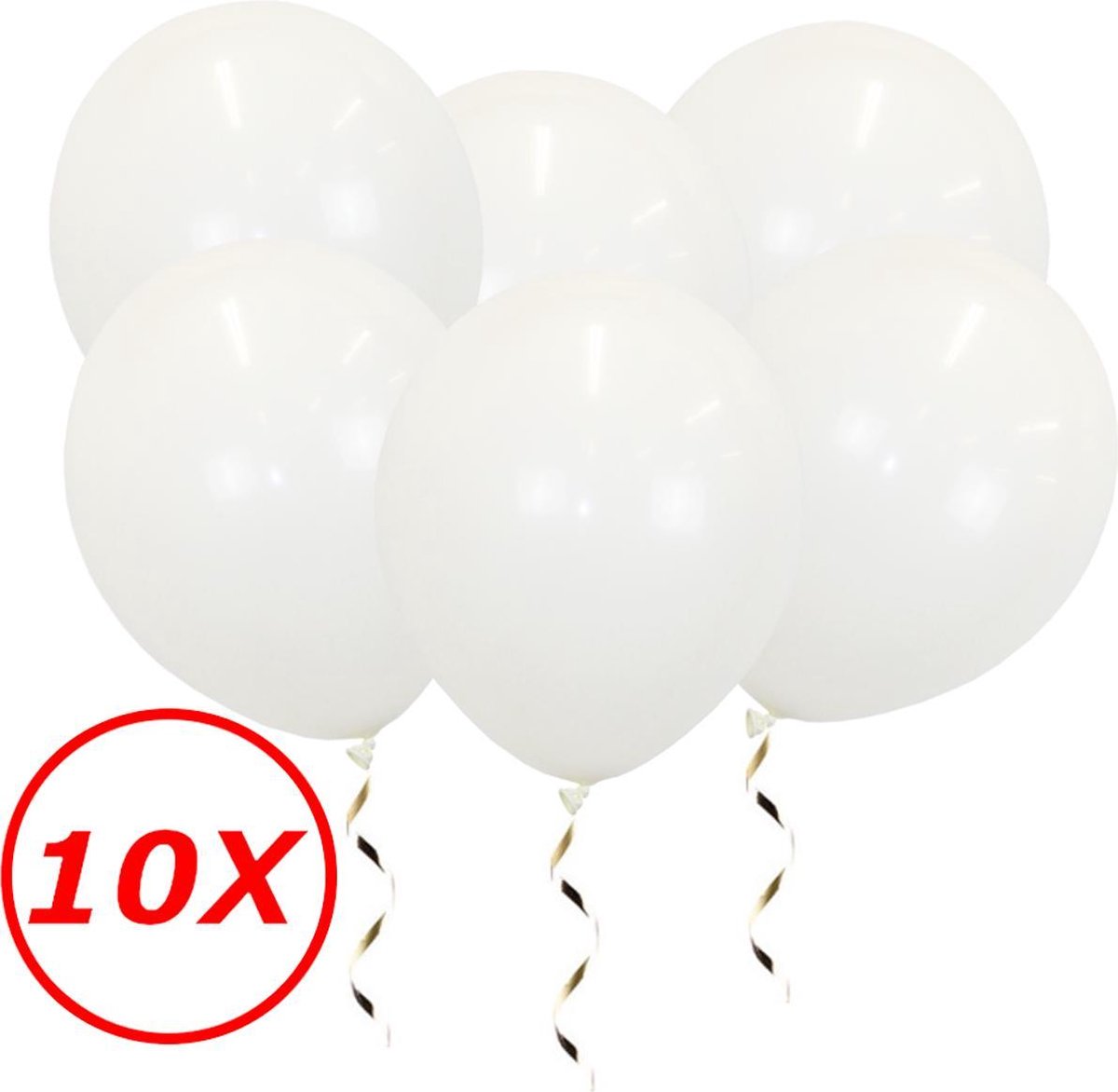 Witte Ballonnen Verjaardag Versiering Witte Helium Ballonnen Bruiloft Feest Versiering EK WK Koningsdag Wit 10 Stuks - BTH