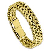Victorious Gouden Armband Heren – Dunne Armband met Magnetische Schuifsluiting – Goud – 19.5cm