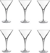 Luigi Bormioli - Set van 6 Luxe Martini glazen - Indrukwekkende glazen van maar liefst 20cm hoog  en 12cm breed  - Ultra helder en zuiver kristalglas - 30cl - Made in Italy