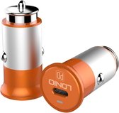 LDNIO Auto oplader C61C PD lader 18W met 1 poort en USB-C naar USB-C kabel voor Samsung Galaxy S9 S10 S20 S21 Ultra / Plus / FE / Lite / Note 10 20 / A72 / A12 / A42 / A32 / A52 / A51 / A41 /