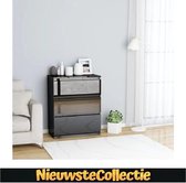 LUXE Dressoir - Spaanplaat - Hoogglans zwart - Hoekkast - Decoratie - Opberg kast - Luxe - Nieuwste Collectie