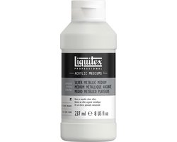 Liquitex Metallic 8508 Silver Medium 237 ml – Acrylmedium met zilvereffect, lichtvast & mengbaar - Acrylic Additive