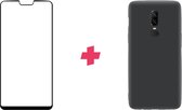 Bundel: OnePlus 6 screenprotector + zwart TPU hoesje
