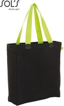 Lenox Shopping Bag(Zwart/Neonlime)