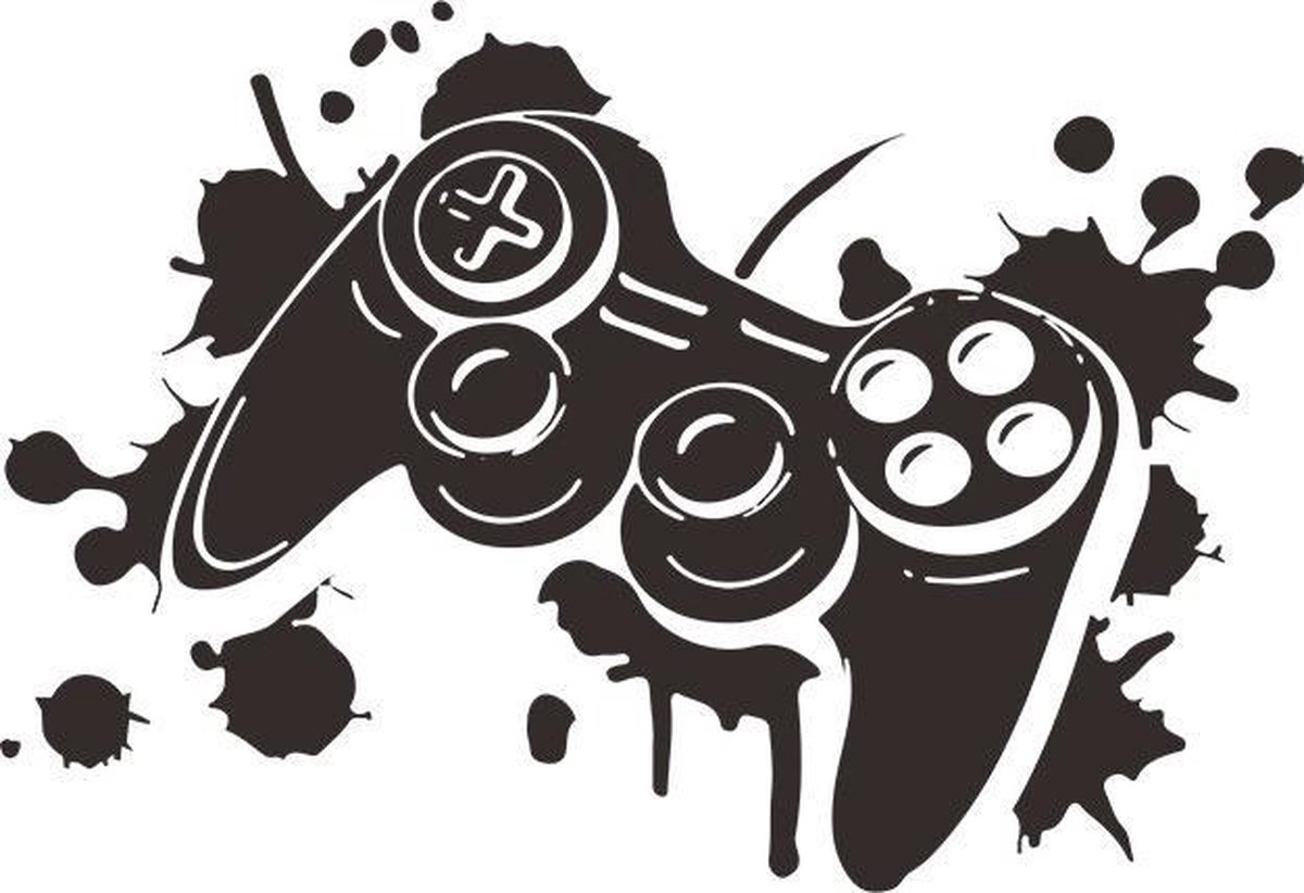 ElitDeco Verwijderbare Muursticker | Gameroom Tag - 30x60CM | Muurdecoratie | Wanddecoratie | Raamsticker | Gaming Zwart