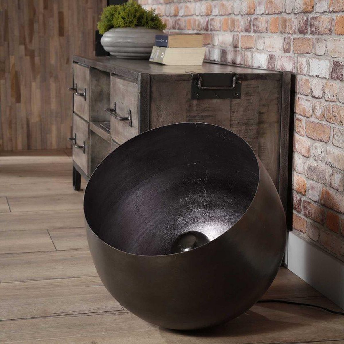 Tafellamp 1-Lichtbron - Ø46cm - Zwart - Metaal - Lamp Basket XL - Giga Meubel