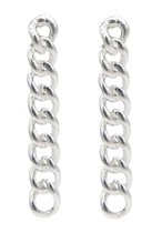 Oorbellen Schakels - 925 Sterling Zilver - Oorhangers - 2x20 mm