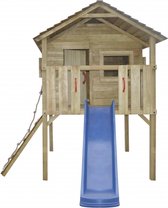 Speelhuisset met glijbaan en ladder 360x255x295 cm hout