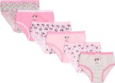 6x Roze-wit ondergoed met een Minnie Mouse DISNEY strik, OEKO-TEX gecertificeerd 7-8 jaar 128 cm