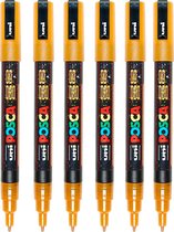 Posca Stiften PC-3M Fine Tip - verfstiften - Glitter oranje - 6 stuks