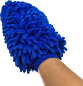 Auto Handschoen | Microvezel Schoonmaak Spons | Autospons | Washandschoen | Auto Wassen | Schoonmaakspons | 1 zijdig | Blauw