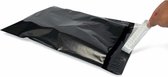 500 stuks Coex Enveloppen / Webshopbag / Verzendzakken KLEINE Kleding Webshop LDPE 16x24cm Zwart met plakstrip / size XS of A5