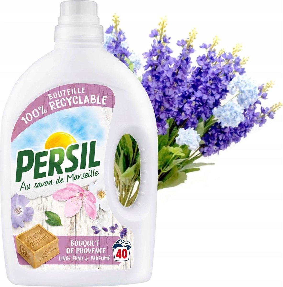 Persil Bouquet de Provence - 40 wasbeurten - Fles vloeibaar wasmiddel met marseillezeep - Plantaardig