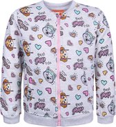 Grijs zip-up sweatshirt met rits en kleurrijke Paw Patrol-prints 134 cm