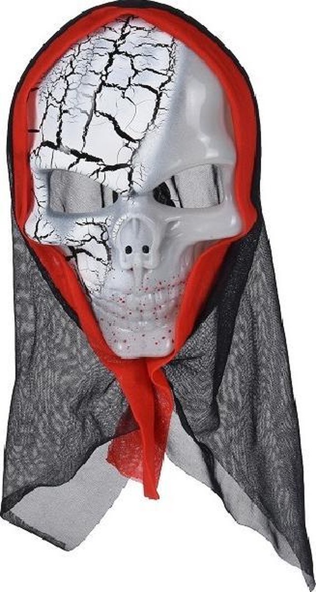 Halloween masker met doek – wit – A.