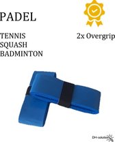 Overgrip - Padelgrip - Padelracket - Racketaccessoires - Tennis - Blauw (2 stuks)