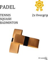 DH-solutions - Overgrip - Padel - Padelgrip - Tennis grip - Padelracket - Racketaccessoires - Geel/Goud (2 stuks)