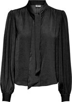 Jacqueline de Yong Blouse Jdymarni L/s Bow Top Wvn 15241980 Black Dames Maat - W40
