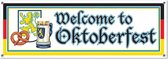 BANNER "WELCOME TO OKTOBERFEST" 150X53 CM