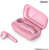 PartyFunLights - Bluetooth Draadloze Oordopjes - true wireless - met oplaadcase - roze