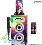 PartyFunLights - Bluetooth Karaoke Set - party speaker - microfoon - afstandsbediening