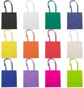 WDLS- Gekleurde Boodschappen tas - Wit-Non Woven