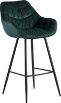 Pippa Design Barkruk - zachte zitting rug- en armleuning - donkergroen