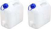3x stuks jerrycans voor water 5 liter - incl. schenkkraan - waterjerrycan / watertank