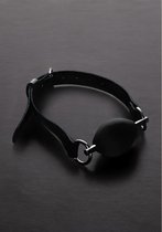 Oval Silicone Ball Gag - Black