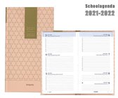 Brepols agenda - Schoolperiode 2021-2022 - Vintage - Roze - 9 x 16 cm