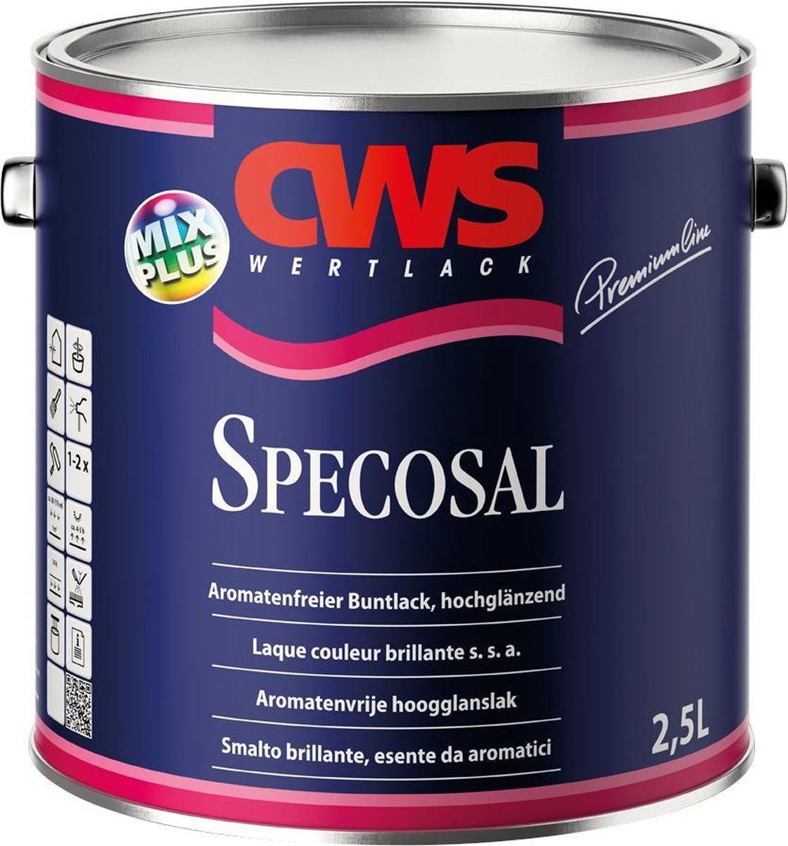 CWS WERTLACK® Specosal hoogglanslakverf - wit - 2,5L