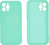 Hoesje geschikt voor iPhone 12 - Backcover - TPU - Turquoise
