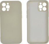 Hoesje geschikt voor iPhone 12 Pro - Backcover - TPU - Gebroken Wit