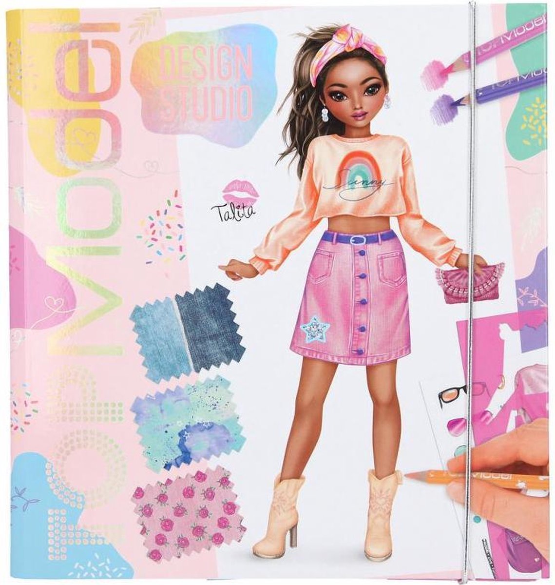 Cahier Top Model Cahier D'activités TOPModel Design Studio - 30 Pages, Autocollants, Pour Créer