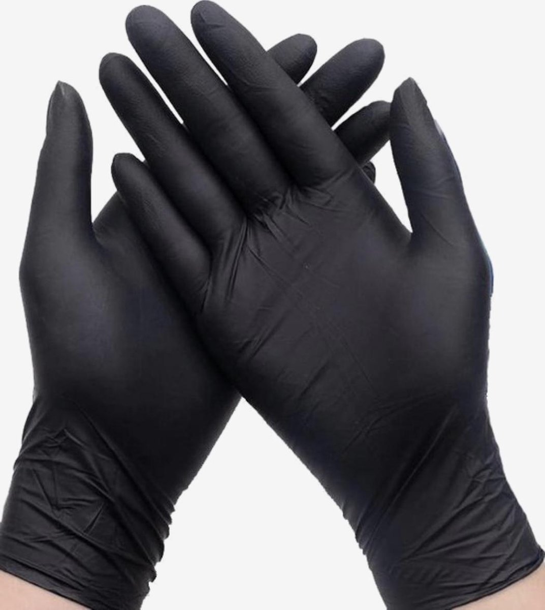 100x Wegwerp Handschoenen - Nitrile - Zwart - Powder Free - Latex free - Maat M - Merkloos