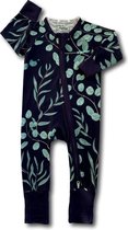 Zipster Eucalyptus - Baby Romper - Bamboe - Met 2-way ritssluiting - Maat 56-62