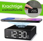 Frelo NK5244 Digitale Wekker met draadloze oplader - Wireless Charger - Zwart - Aluminium – Modern