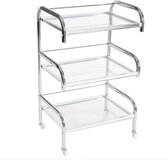 Kaltenau® Professionele Opbergtrolley Gehard Glas - Spullen Opbergen - Roltafel - Organizer - Opbergrek - Opslag Trolley - Stevig & Stabiel - Met Wielen - RVS Frame