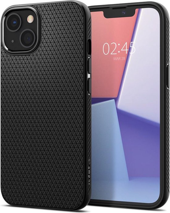 Spigen Liquid Air Apple iPhone 13 Mini Flexibel Hoesje Mat Zwart