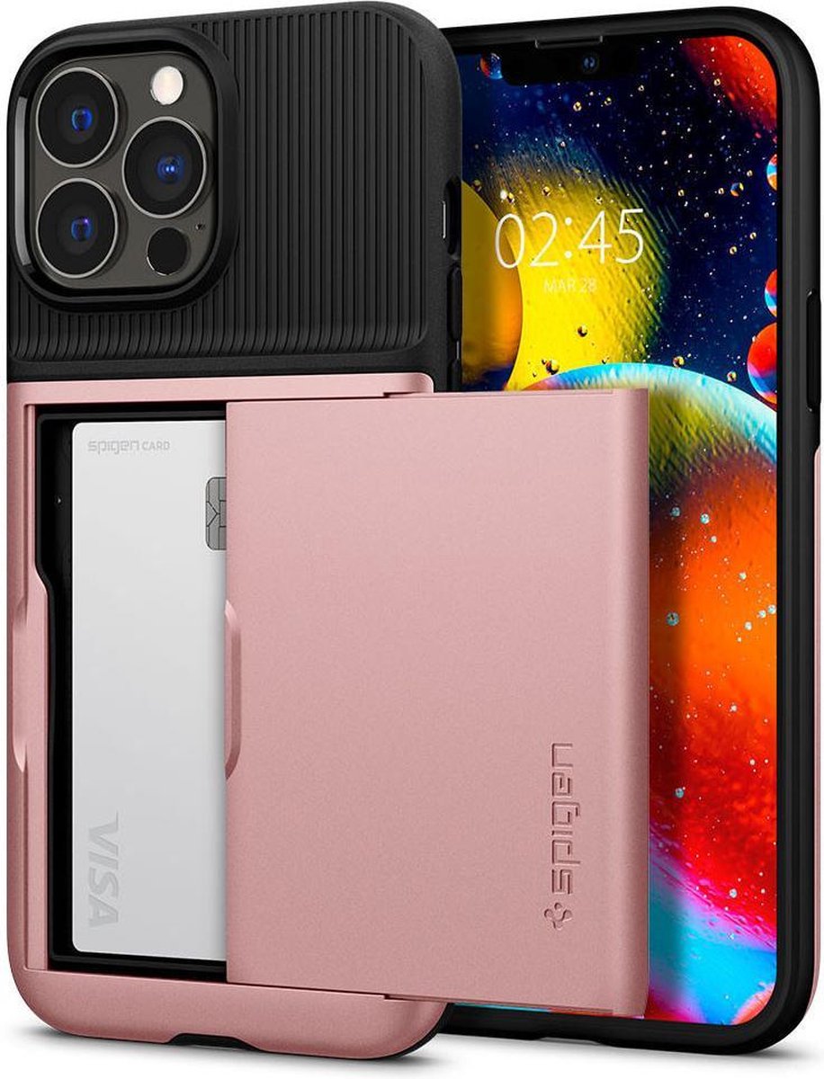 Spigen Slim Armor CS Apple iPhone 13 Pro Max Hoesje Roze Goud