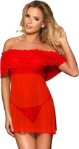 Subblime - elegante jurk - sexy jurkje - exclusief design - maat S/M - rood