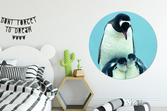 WallCircle - Tableau - Pingouin Xxl - Multicolore - 120 X 120 Cm
