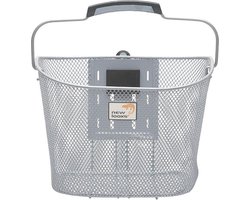 Nouveau Guidon De Panier De Vélo Amovible Looxs Toscane SmartLock - 19 litres - Acier - Argent