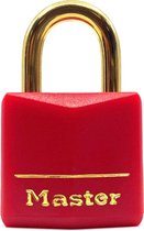 Master Lock Hangslot (bagage) 20 mm x 2mm massief messing 2 st 120TCCOL - Rood